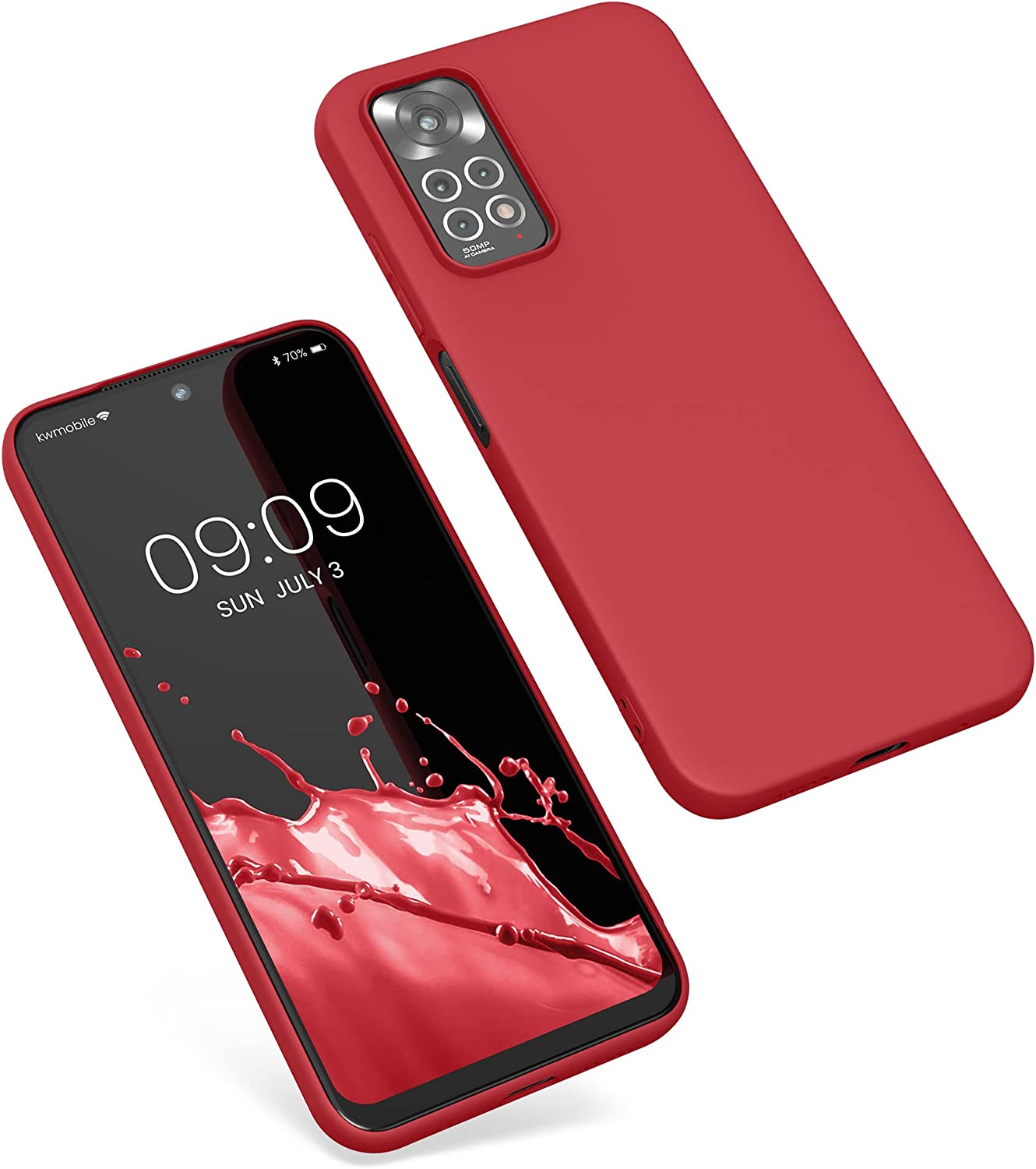 KW Xiaomi Redmi Note 11 / Redmi Note 11S Θήκη Σιλικόνης TPU - Red - 57368.09