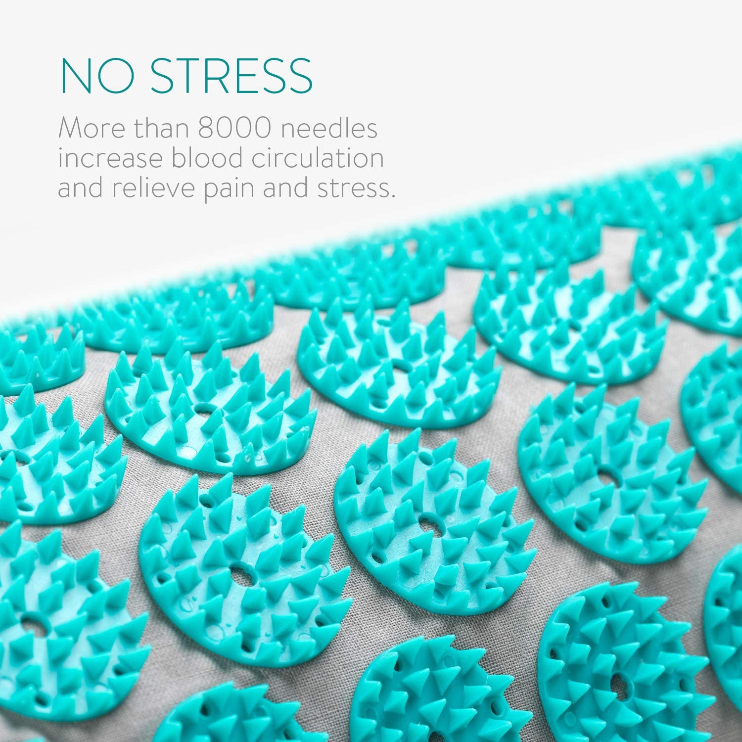 Navaris 2-in-1 Acupressure Mat and Pillow Set Σετ 2 σε 1 Χαλάκι και Μαξιλάρι Μασάζ - Grey / Light Blue - 52759.22.23