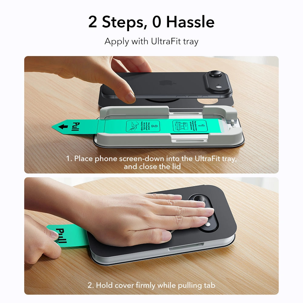 ESR iPhone Air - UltraFit Classic - Full Screen Αντιχαρακτικό Γυαλί Οθόνης - 2 Τεμάχια - Black