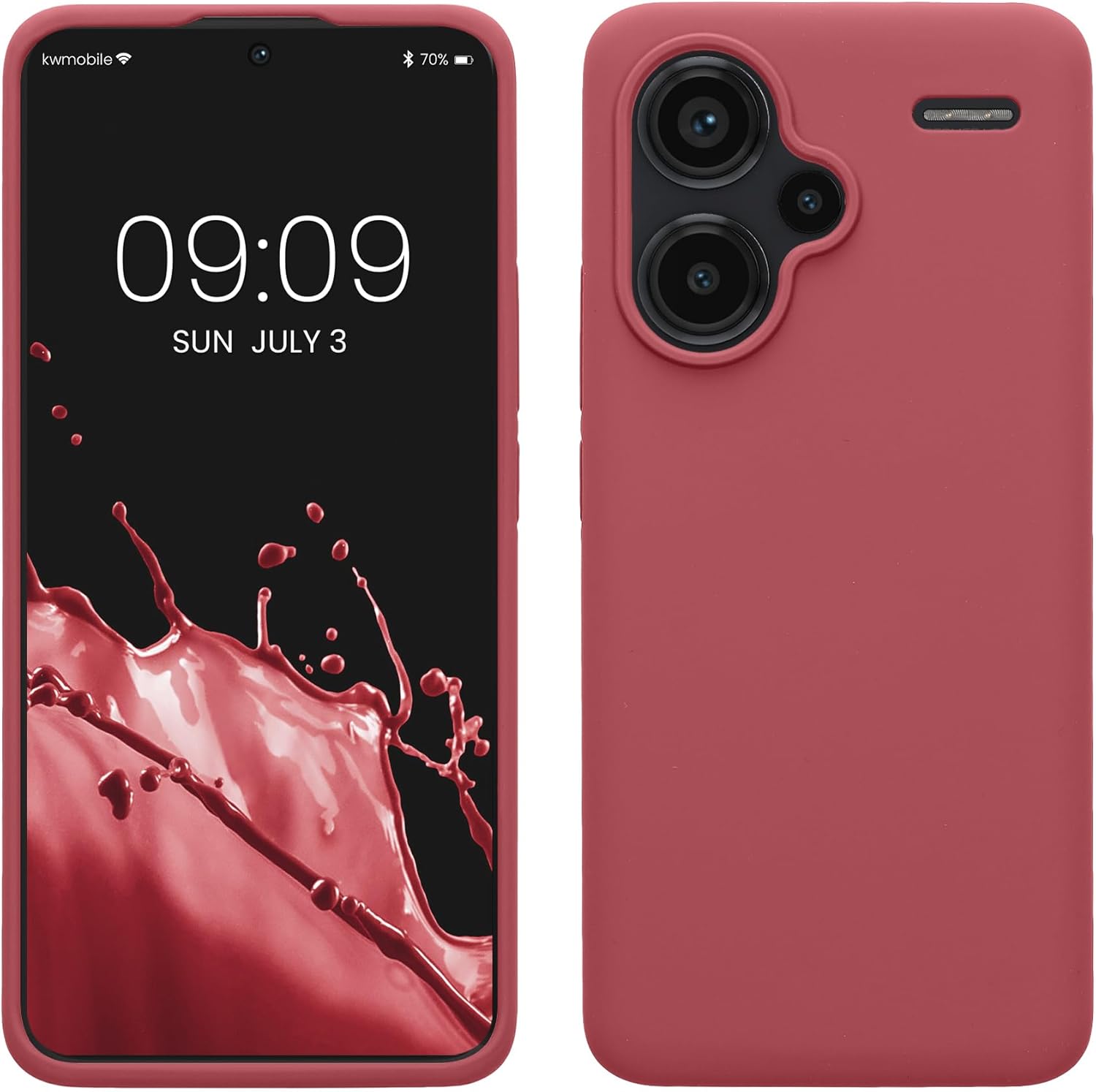 KW Xiaomi Redmi Note 13 Pro+ 5G Θήκη Σιλικόνης Rubberized TPU - Dark Rose