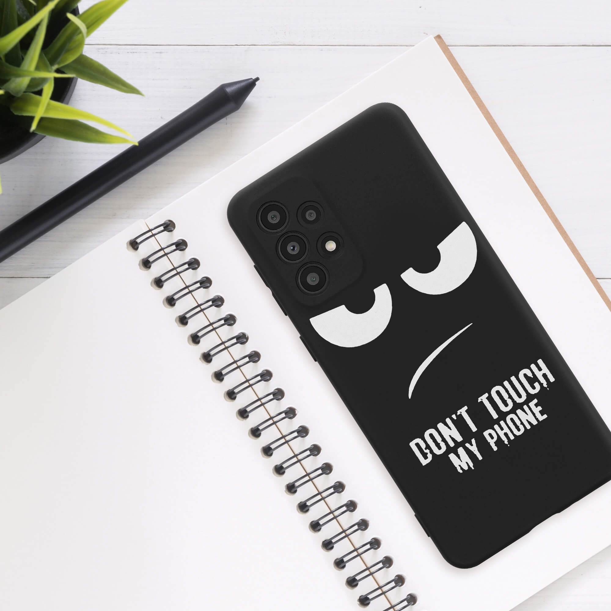 KW Samsung Galaxy A33 5G Θήκη Σιλικόνης Design Don't Touch My Phone - Black / White - 58244.01