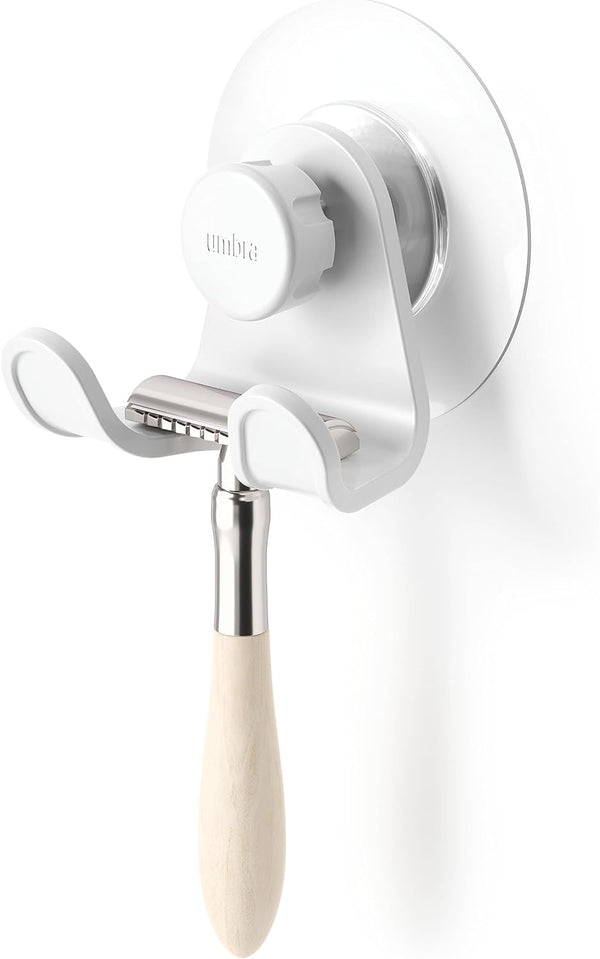 Umbra Flex Αυτοκόλλητη Επιτοίχια Διπλή Κρεμάστρα - White