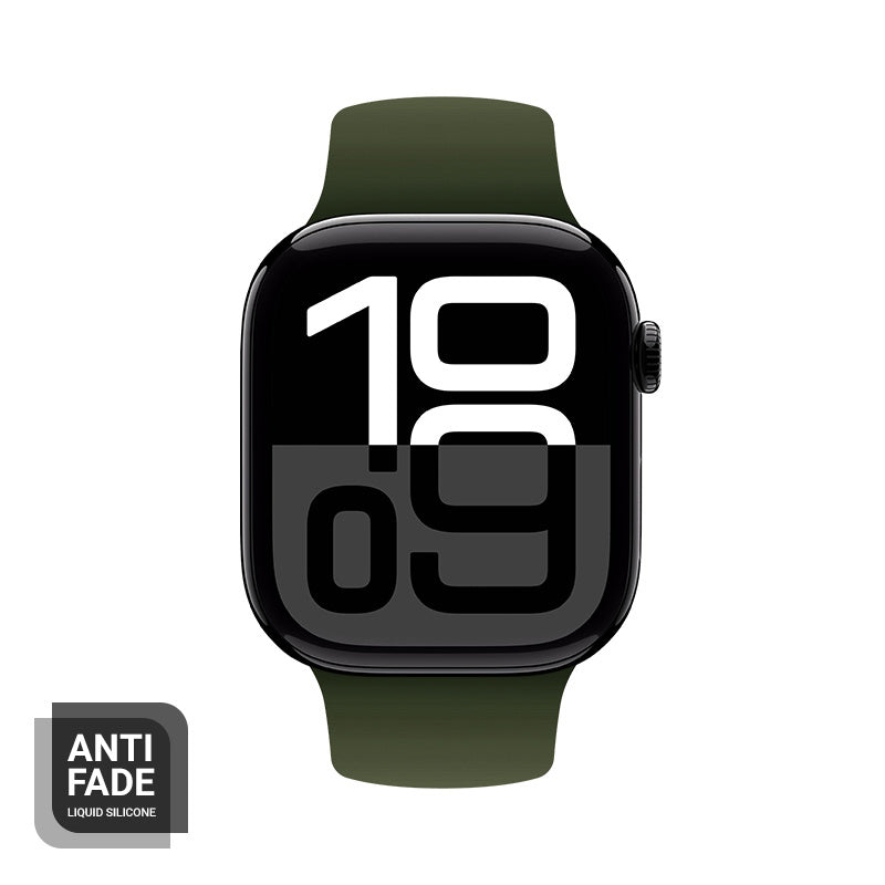 Crong Λουράκι Apple Watch 2/3/4/5/6/7/8/9/10/11 - SE (1/2/3) - 38/40/41/42mm Σιλικόνης - Liquid Strap - Green