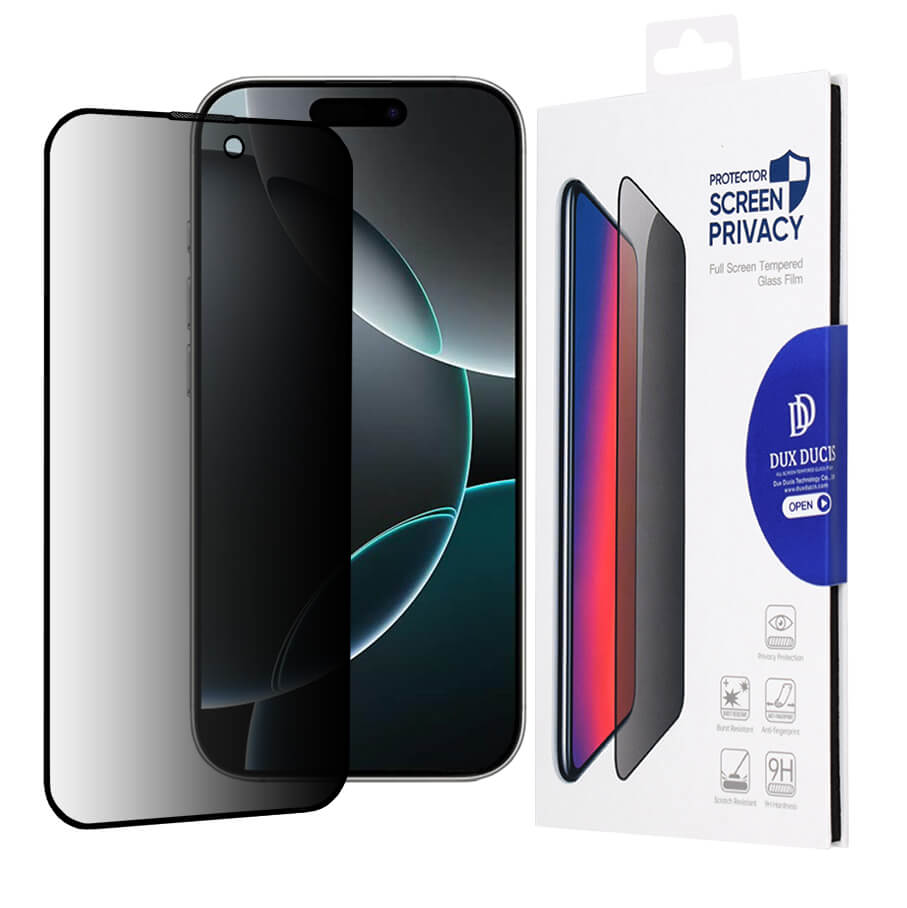 Dux Ducis iPhone 16 Pro 2.5D Glass Privacy 9H Full Screen Αντιχαρακτικό Γυαλί Οθόνης - Black