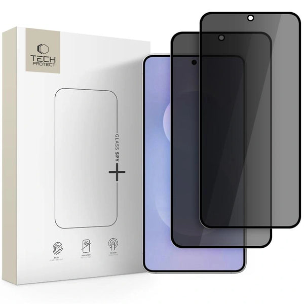 Tech-Protect Samsung Galaxy S25 Edge - Glass Spy+ 2.5D 9H Full Screen Αντιχαρακτικό Γυαλί Οθόνης - Privacy - 2 Τεμάχια - Black