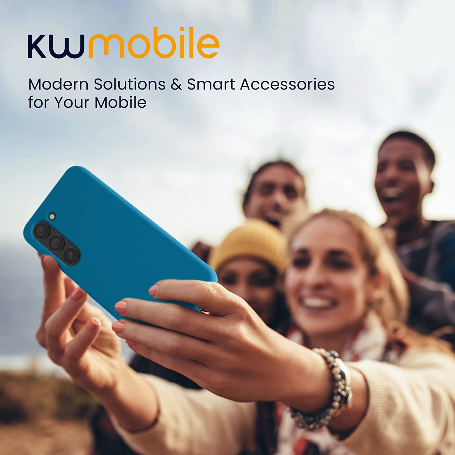 KW Samsung Galaxy S23 Θήκη Σιλικόνης Rubberized TPU - Caribbean Blue - 60273.224