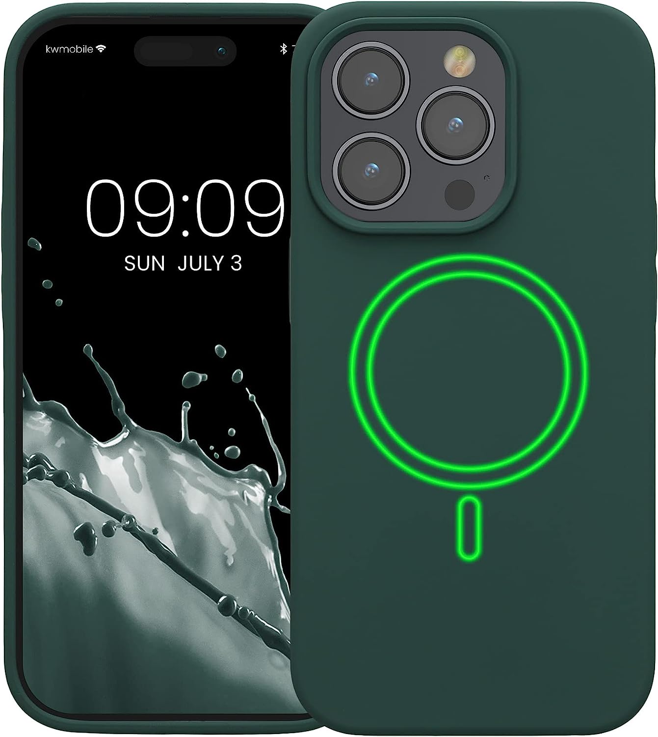 KW iPhone 14 Pro Θήκη Σιλικόνης Rubber TPU με MagSafe - Moss Green - 60993.169