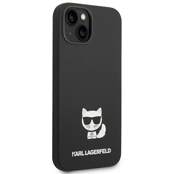 Karl Lagerfeld iPhone 14 Plus Silicone Choupette Body Θήκη Σιλικόνης - Black - KLHCP14MSLCTBK