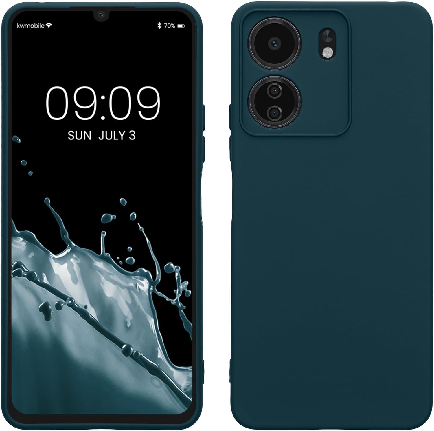 KW Xiaomi Redmi 13C / Poco C65 Θήκη Σιλικόνης Rubberized TPU - Matte Petrol