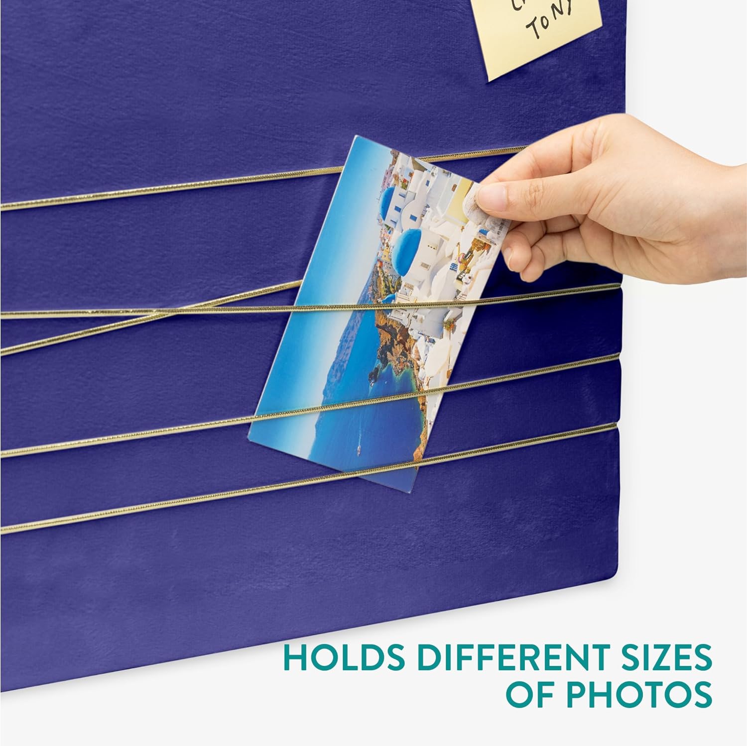 Navaris Πίνακας Ανακοινώσεων από Βελούδο - 44 x 30 cm - Dark Blue - 52630.1.17