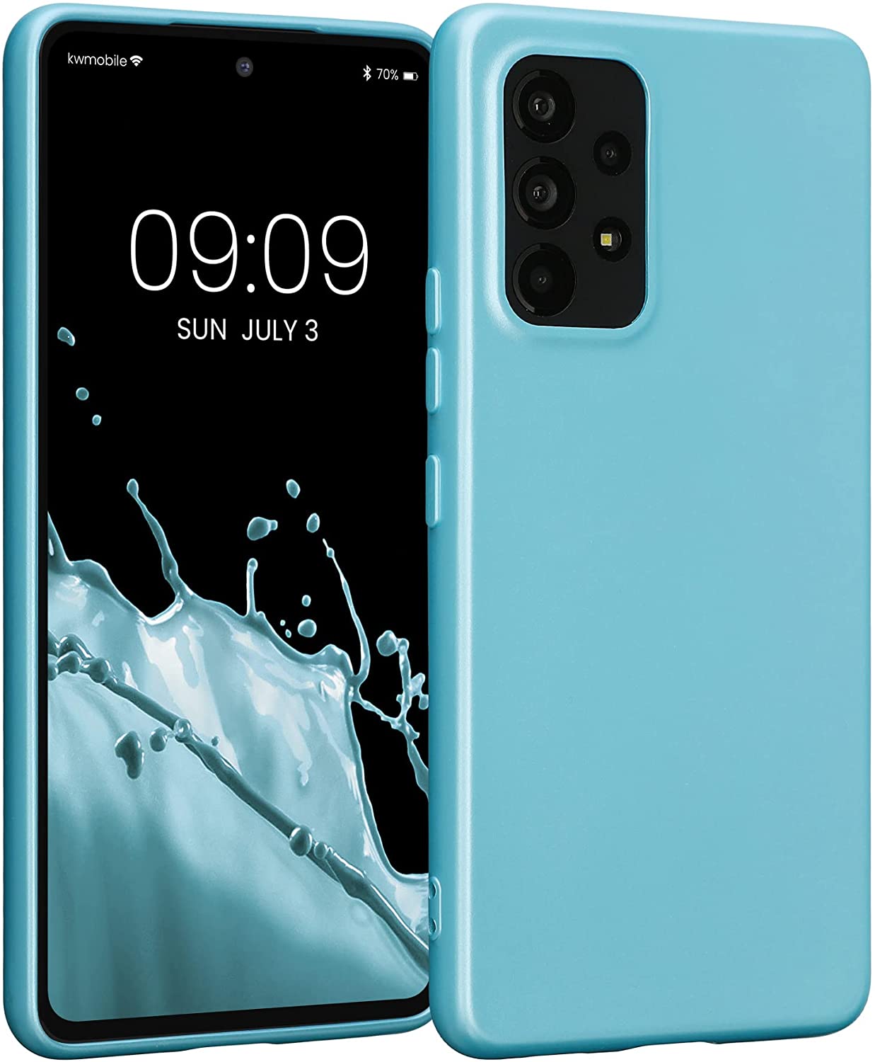 KW Samsung Galaxy A53 5G Θήκη Σιλικόνης TPU - Metallic Mint Green - 58019.231