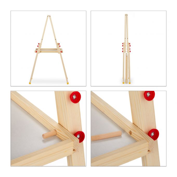 Relaxdays Double Sided Chalkboard Whiteboard - Πίνακας Διπλής Όψης για Παιδιά - 24cm x 34cm - Natural - 4052025272371