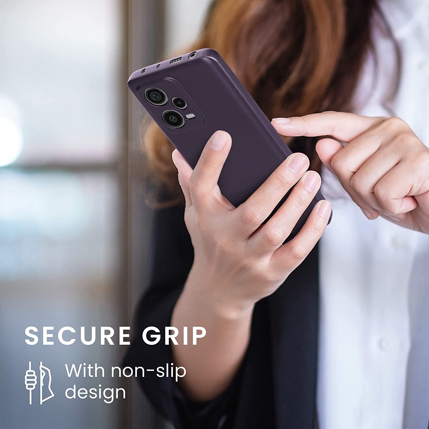 KW Xiaomi Redmi Note 12 Pro+ Θήκη Σιλικόνης TPU - Metallic Blackberry - 60712.115