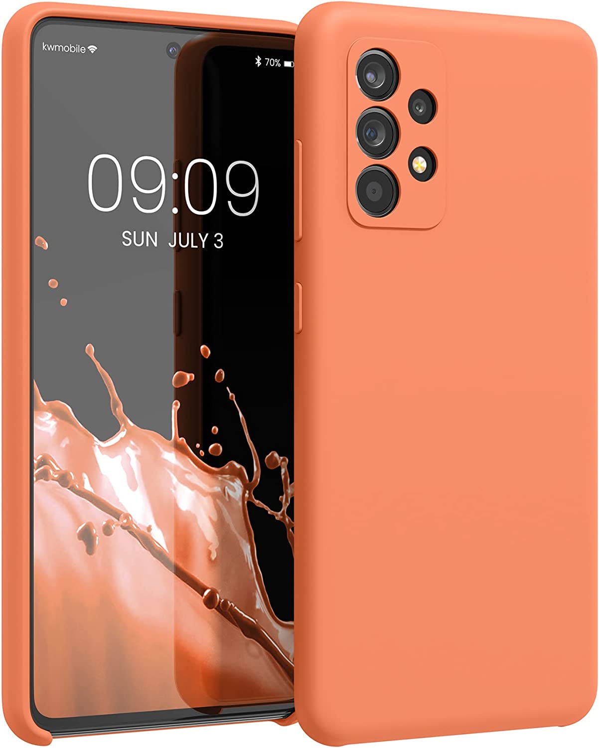 KW Samsung Galaxy A52 / A52 5G / A52s 5G Θήκη Σιλικόνης Rubber TPU - Summer Orange - 54347.203