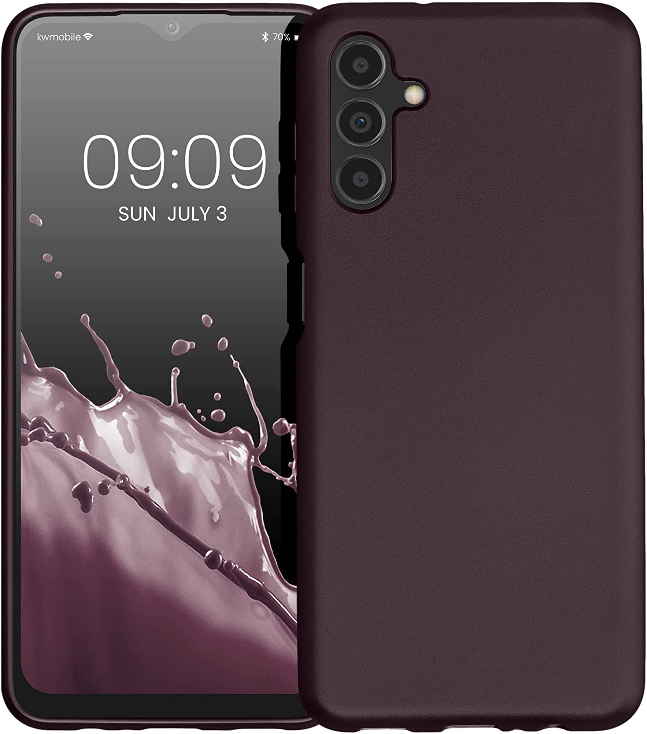 KW Samsung Galaxy A04s Θήκη Σιλικόνης TPU - Metallic Blackberry - 60135.115