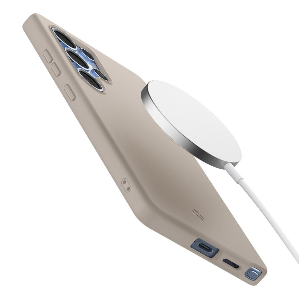 Spigen Samsung Galaxy S25 Ultra - Silicone Fit Mag Θήκη Σιλικόνης με MagSafe - Natural Titanium