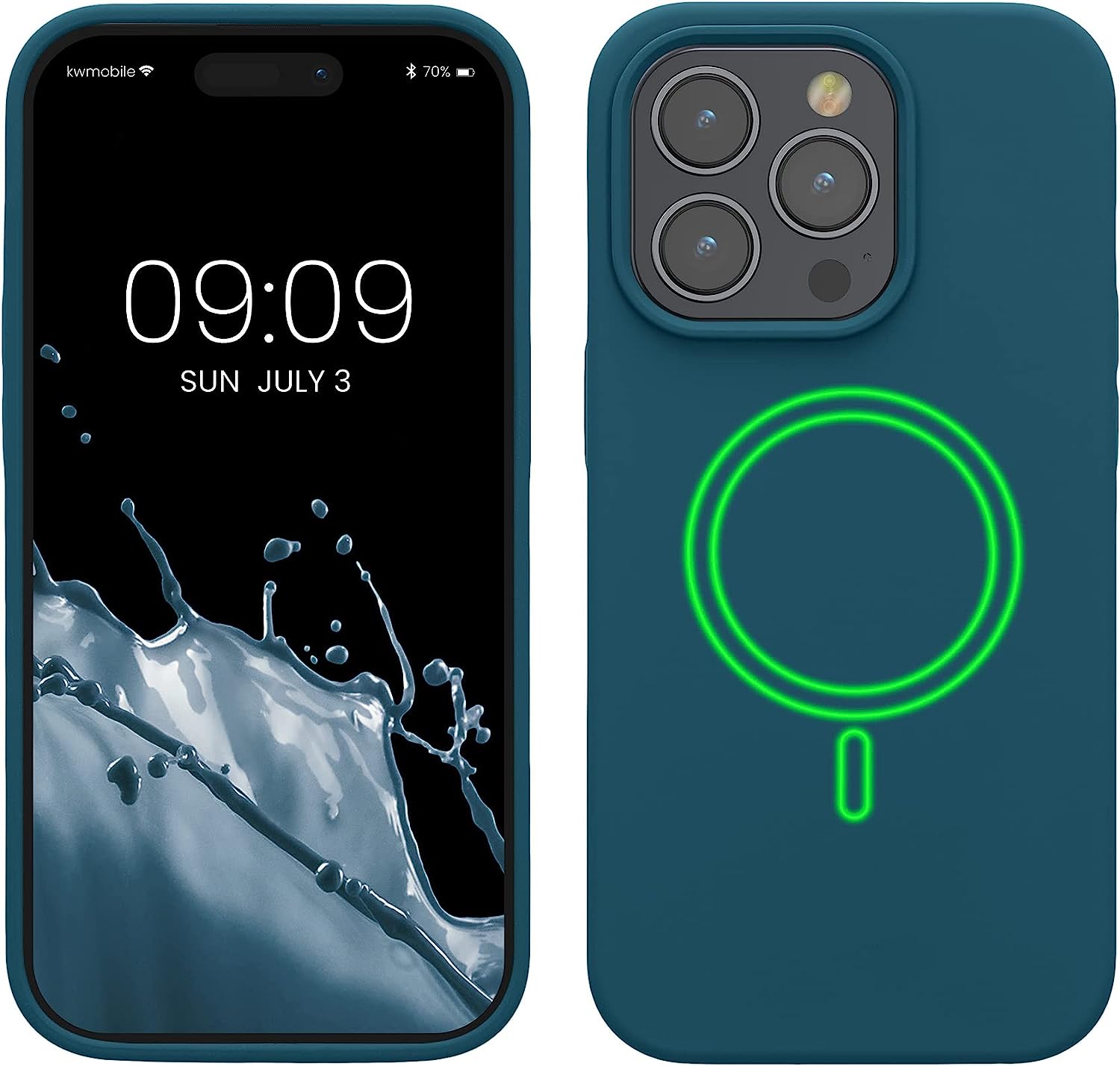 KW iPhone 14 Pro Θήκη Σιλικόνης Rubber TPU με MagSafe - Teal Matte - 60993.57