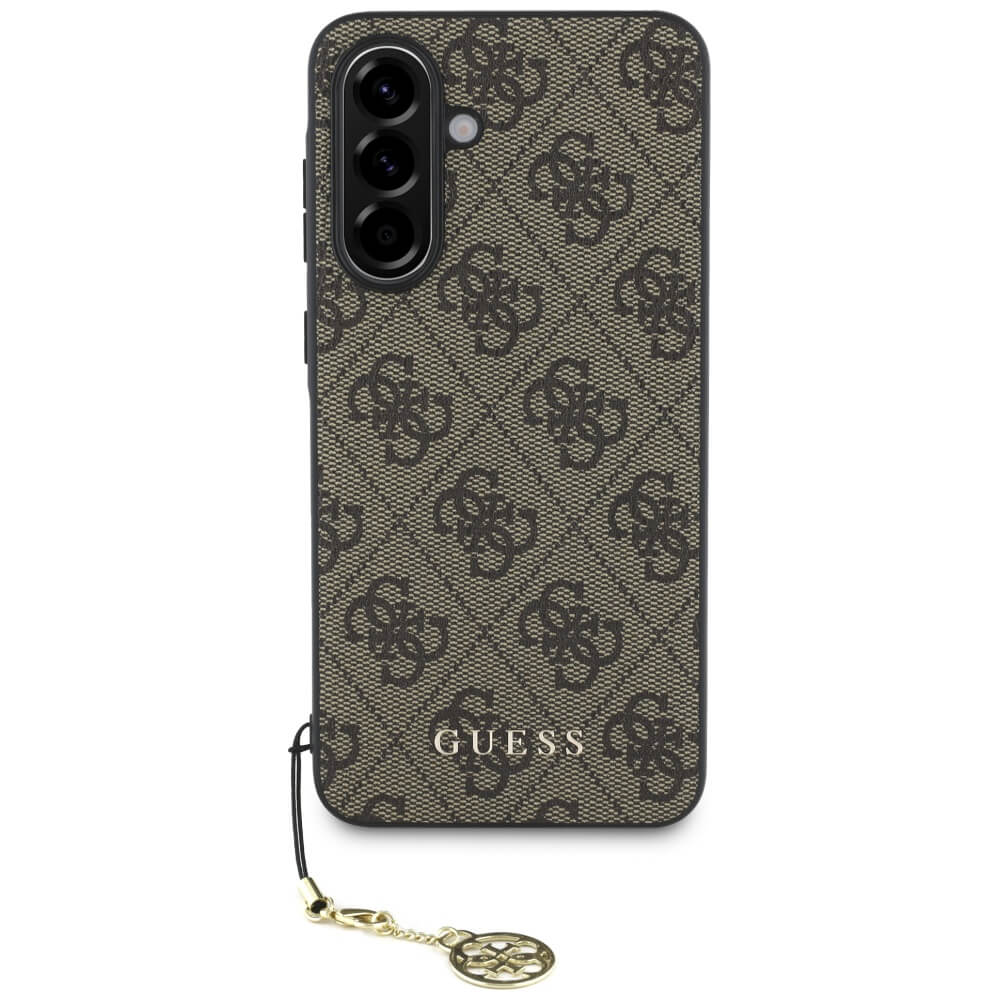 Guess Samsung Galaxy A36 5G - 4G Charms Collection - Θήκη με Επένδυση Συνθετικού Δέρματος - Brown - GUHCSA36GF4GBR