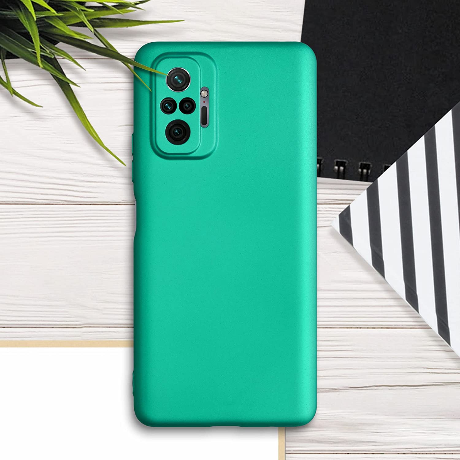 KW Xiaomi Redmi Note 10 Pro Θήκη Σιλικόνης TPU - Metallic Turquoise - 54552.128