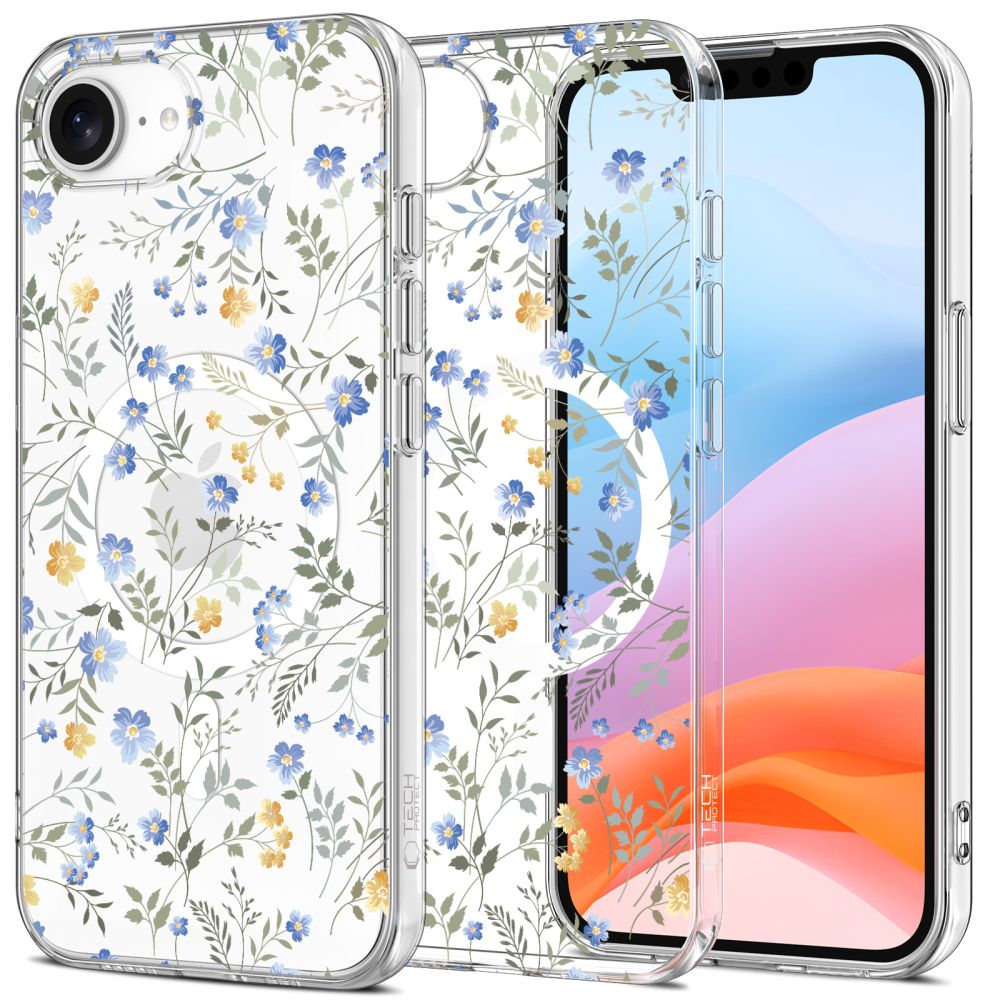 Tech-Protect iPhone 16e Flexair Θήκη Σιλικόνης TPU με MagSafe - Spring Flowers