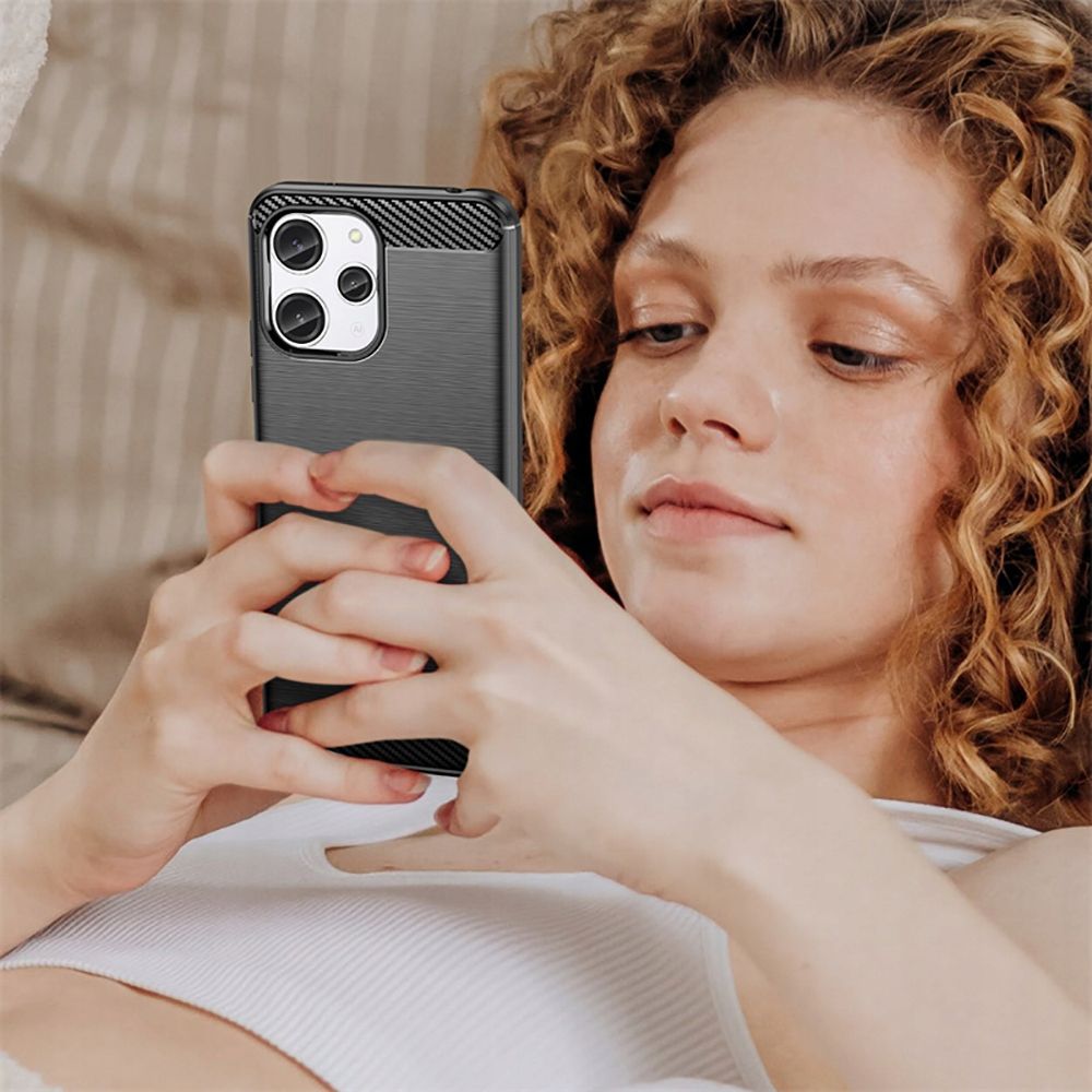 Tech-Protect Xiaomi Redmi 12 4G Carbon TPU Θήκη - Black