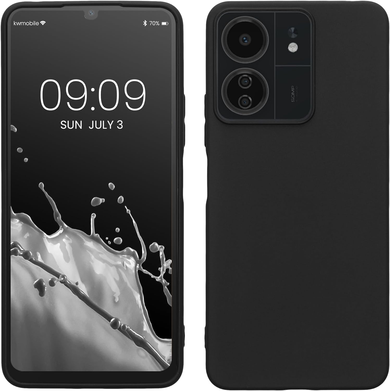 KW Xiaomi Redmi 13C / Poco C65 Θήκη Σιλικόνης TPU - Matte Black - KWM000020KM001C