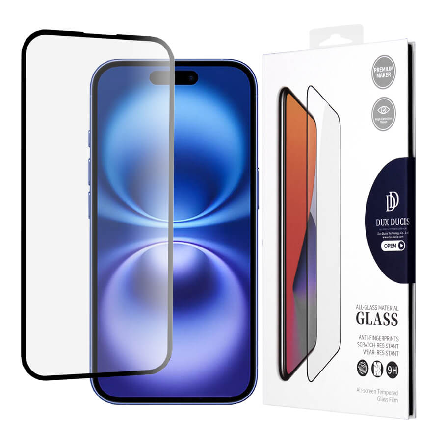 Dux Ducis iPhone 16 9D 9H Full Screen Case Friendly Tempered Glass Αντιχαρακτικό Γυαλί Οθόνης - Black