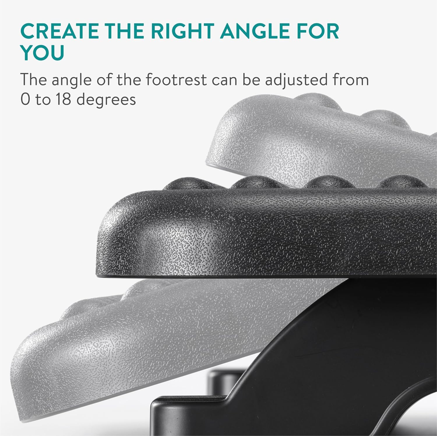 Navaris Υποπόδιο Γραφείου / Gaming - Ρυθμιζόμενο Ύψος 0-18° - Black - 61710.01