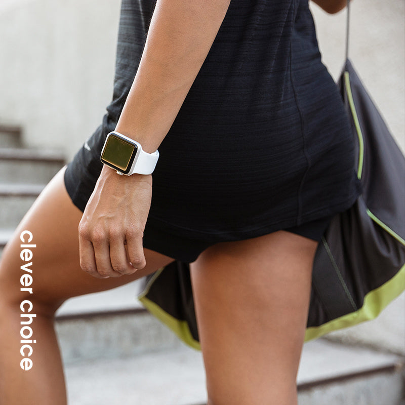 Crong Λουράκι Apple Watch 2/3/4/5/6/7/8/9/10/11 - SE (1/2/3) - 38/40/41/42mm Σιλικόνης - Liquid Strap - White