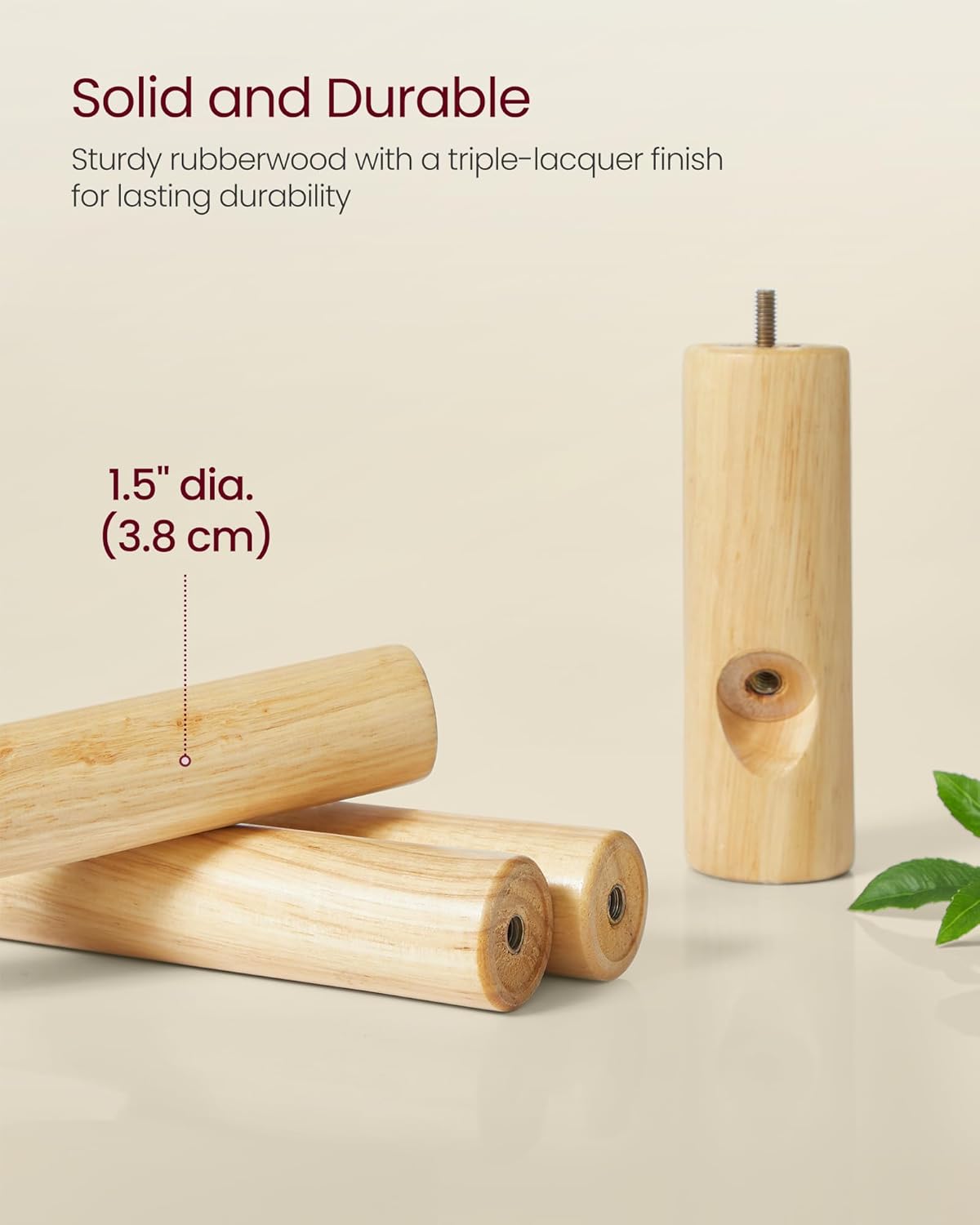 Vasagle Επιδαπέδια Ξύλινη Κρεμάστρα με Ρυθμιζόμενο Ύψος - Cappuccino Beige - RCR004K01