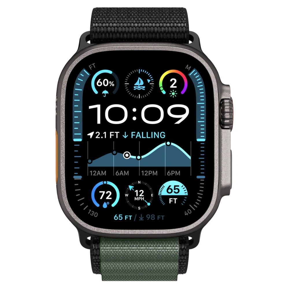 Spigen Λουράκι Apple Watch 8/9/10/11 - SE (1/2/3) - Ultra (1/2/3) – 44/45/46/49mm - WBF1 - Black / Green