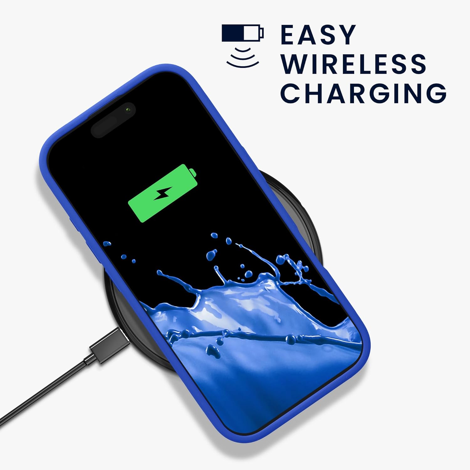 KW iPhone 16 Pro Θήκη Σιλικόνης Rubberized TPU - Baltic Blue