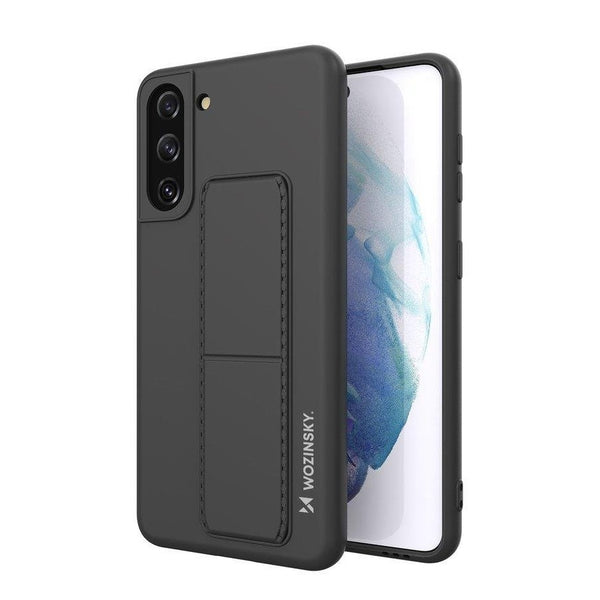 Wozinsky Samsung Galaxy S21+ Kickstand Case - Θήκη Σιλικόνης με Finger Holder και Stand - Black