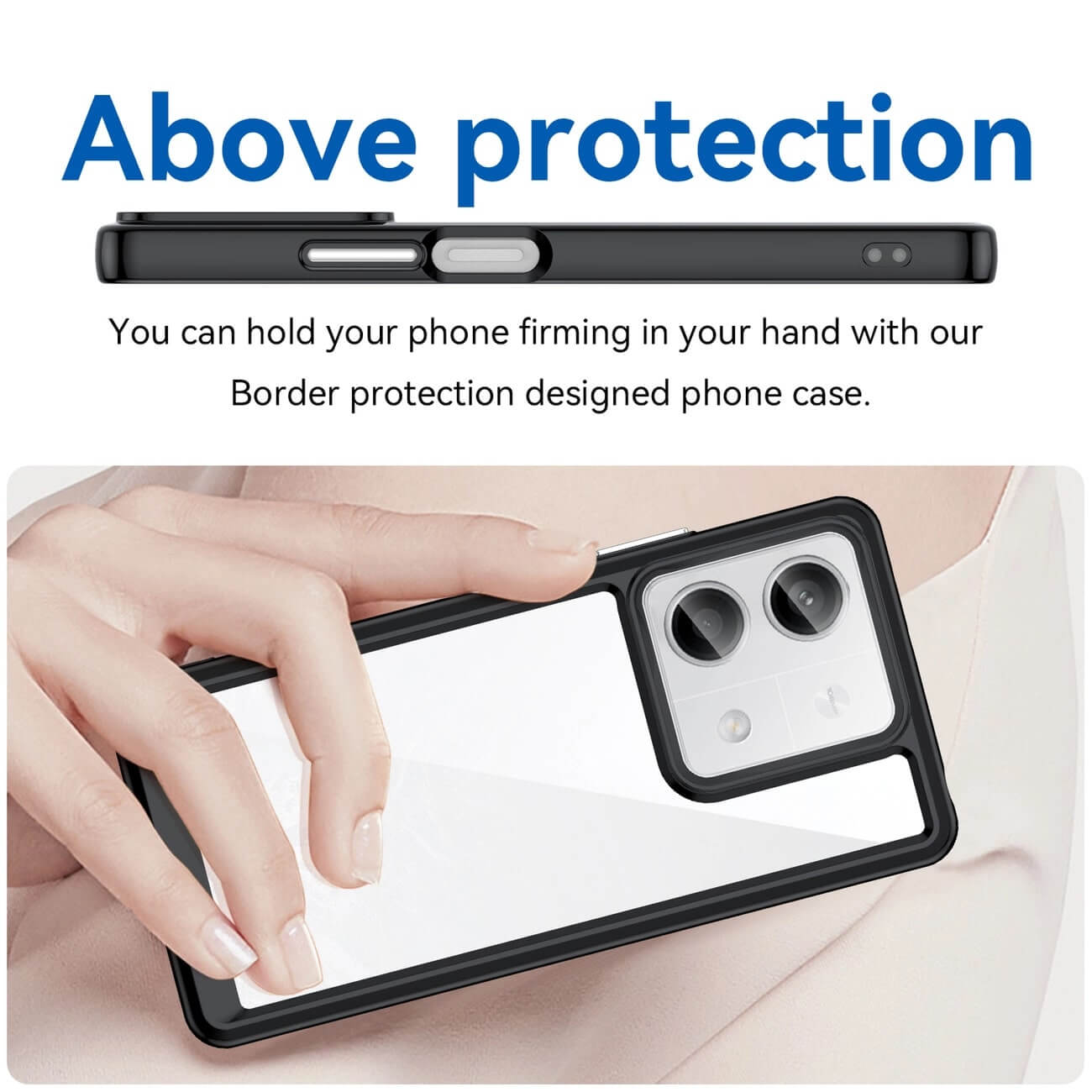 OEM Xiaomi Redmi Note 13 Pro 5G Outer Space Σκληρή Θήκη με Πλαίσιο Σιλικόνης - Black