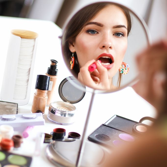 Relaxdays Σετ με 2 Κουτιά Αποθήκευσης για Δίσκους Ντεμακιγιάζ - White / Natural - 4052025906023