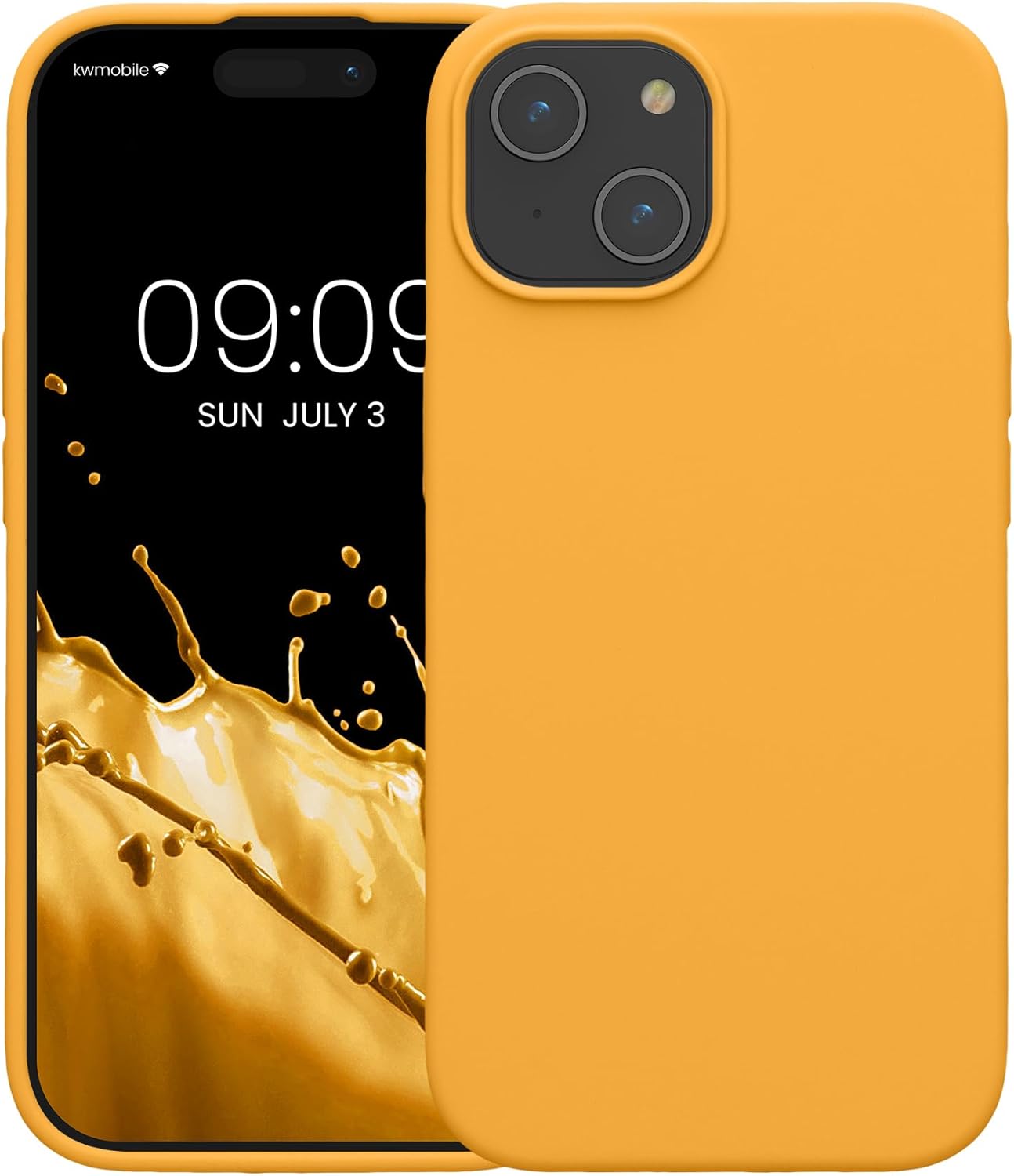 KW iPhone 15 Θήκη Σιλικόνης Rubberized TPU - Mango