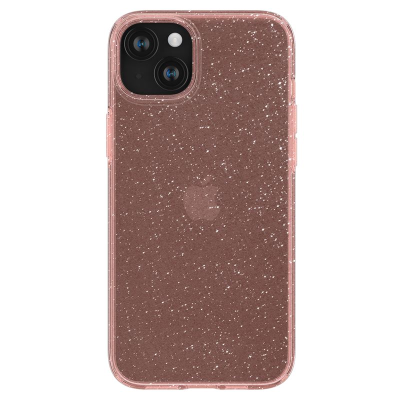 Spigen iPhone 15 Liquid Crystal Glitter Θήκη Σιλικόνης - Rose Quartz