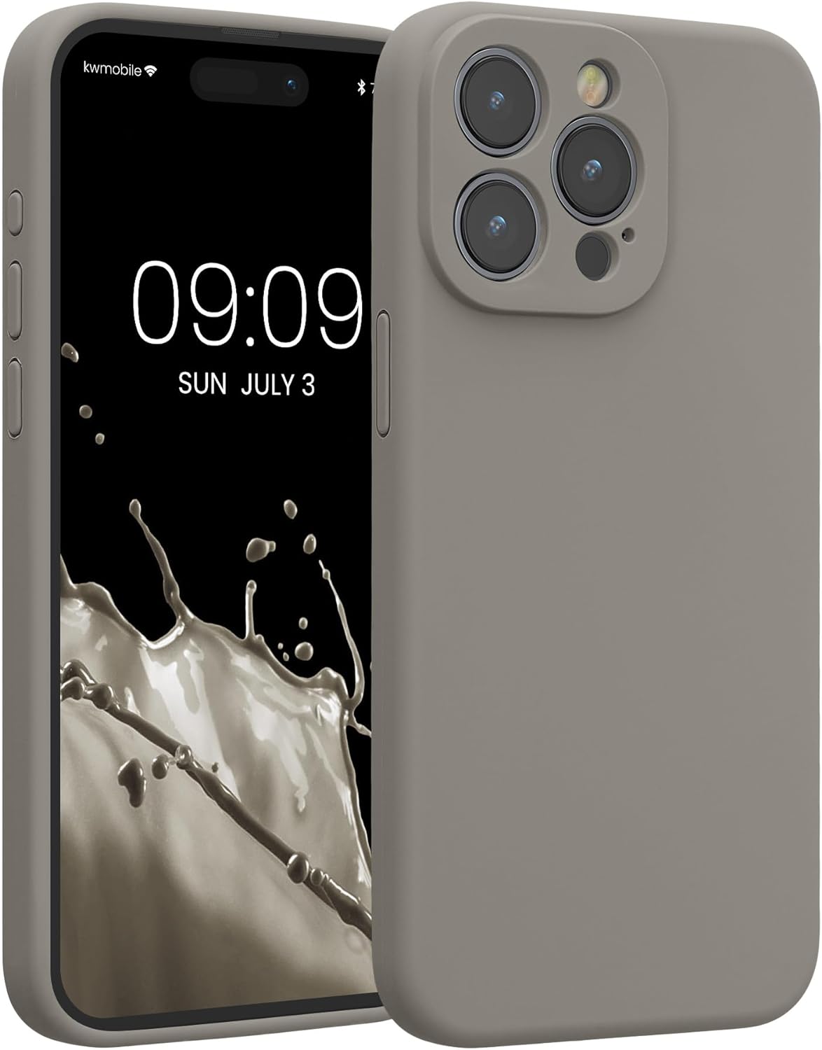 KW iPhone 15 Pro Max Θήκη Σιλικόνης Rubberized TPU - Stone Dust