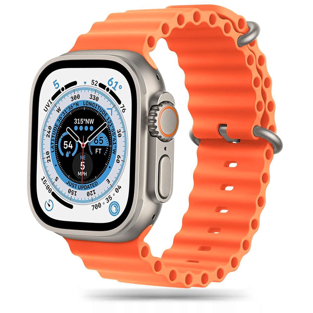 Tech-Protect Λουράκι Apple Watch 8/9/10/11 - SE (1/2/3) - Ultra (1/2/3) – 44/45/46/49mm IconBand Pro Λαστιχένιο - Orange