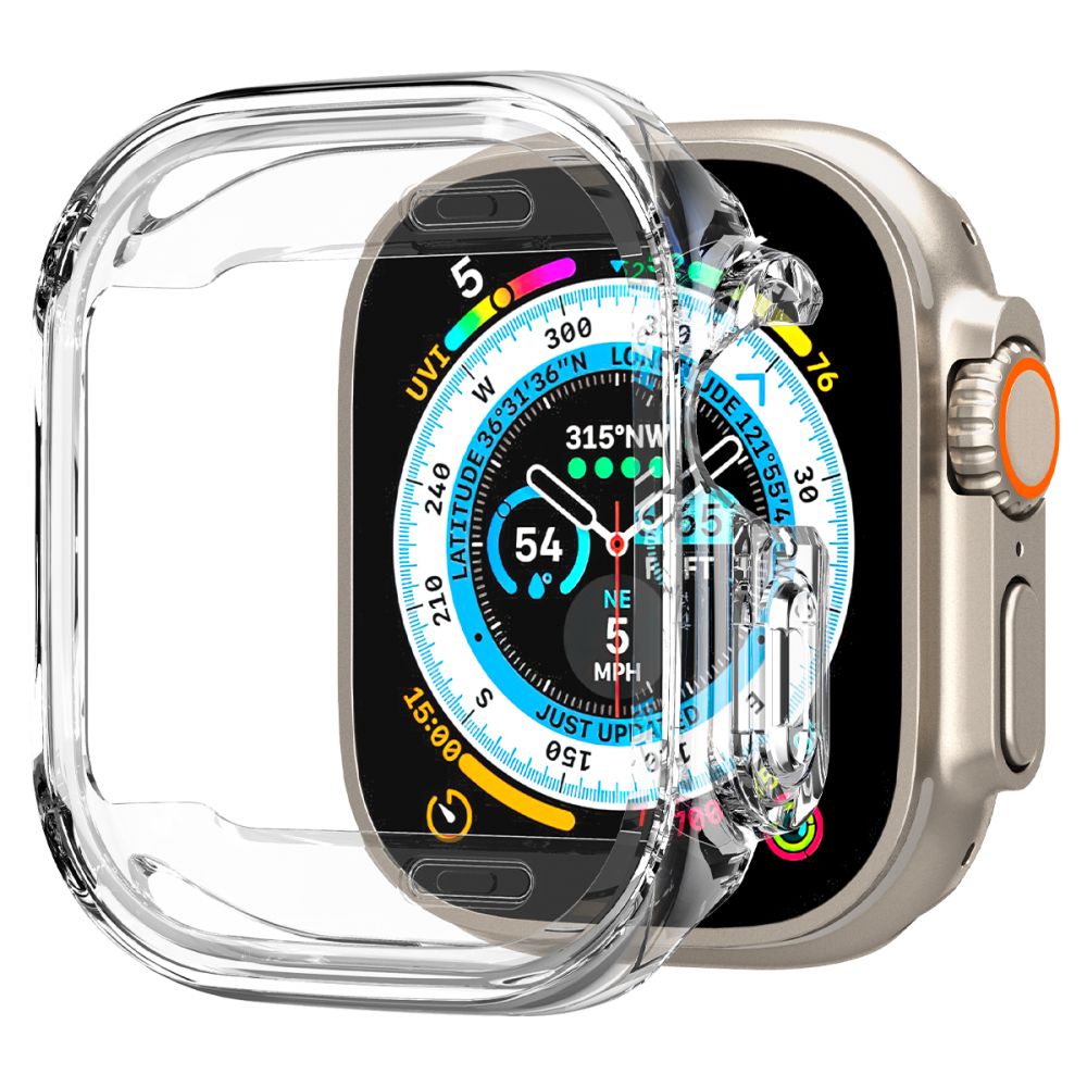 Spigen Θήκη Apple Watch Ultra / Ultra 2 - 49 mm Ultra Hybrid με Προστασία οθόνης - Crystal Clear