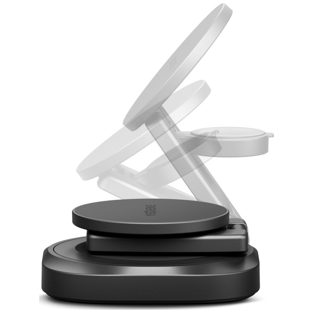 Energea 3in1 Ασύρματος Μαγνητικός Φορτιστής Qi2.2 25W - AluMag Gyro - Gunmetal