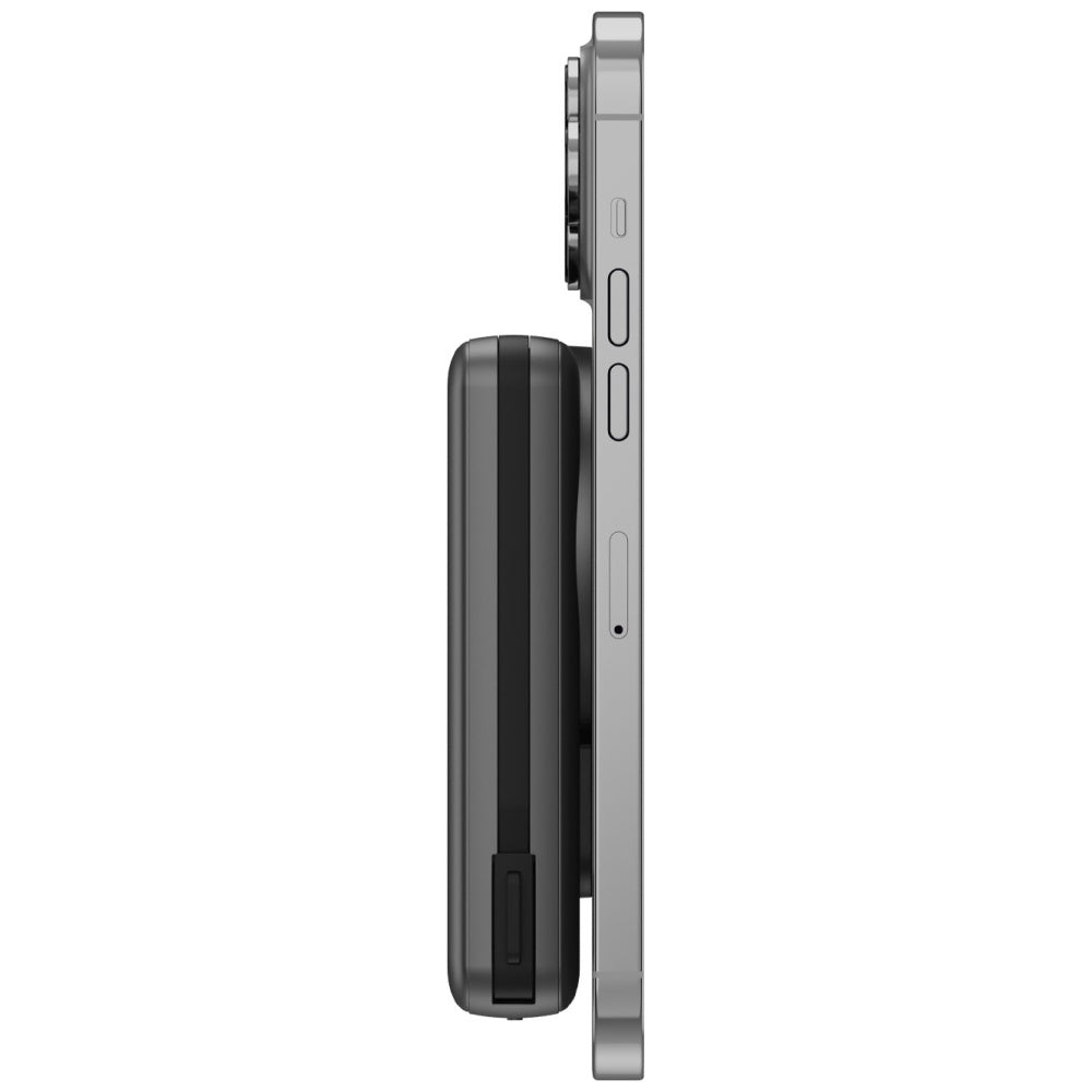 Energea MagPac Pro Plus - Ασύρματο MagSafe PowerBank Κινητού 10000 mAh με Aποσπώμενο Καλώδιo Type - C to Type - C - Grey