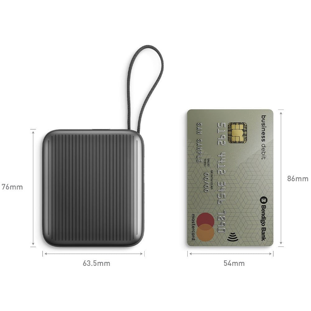 Energea PowerBank 10.000mAh με 1 Θύρα USB - C και Ενσωματωμένο Καλώδιο Type - C - Integra Mini 35 PD35W - Grey