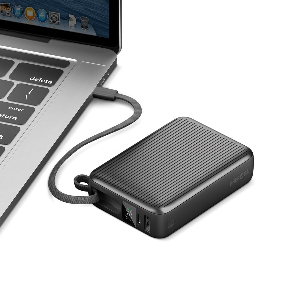 Energea PowerBank 20.000mAh με 1 Θύρα USB - C και 1 Θύρα USB και Ενσωματωμένο Καλώδιο Type - C - Integra Ultra 45 3C PD45W - Grey