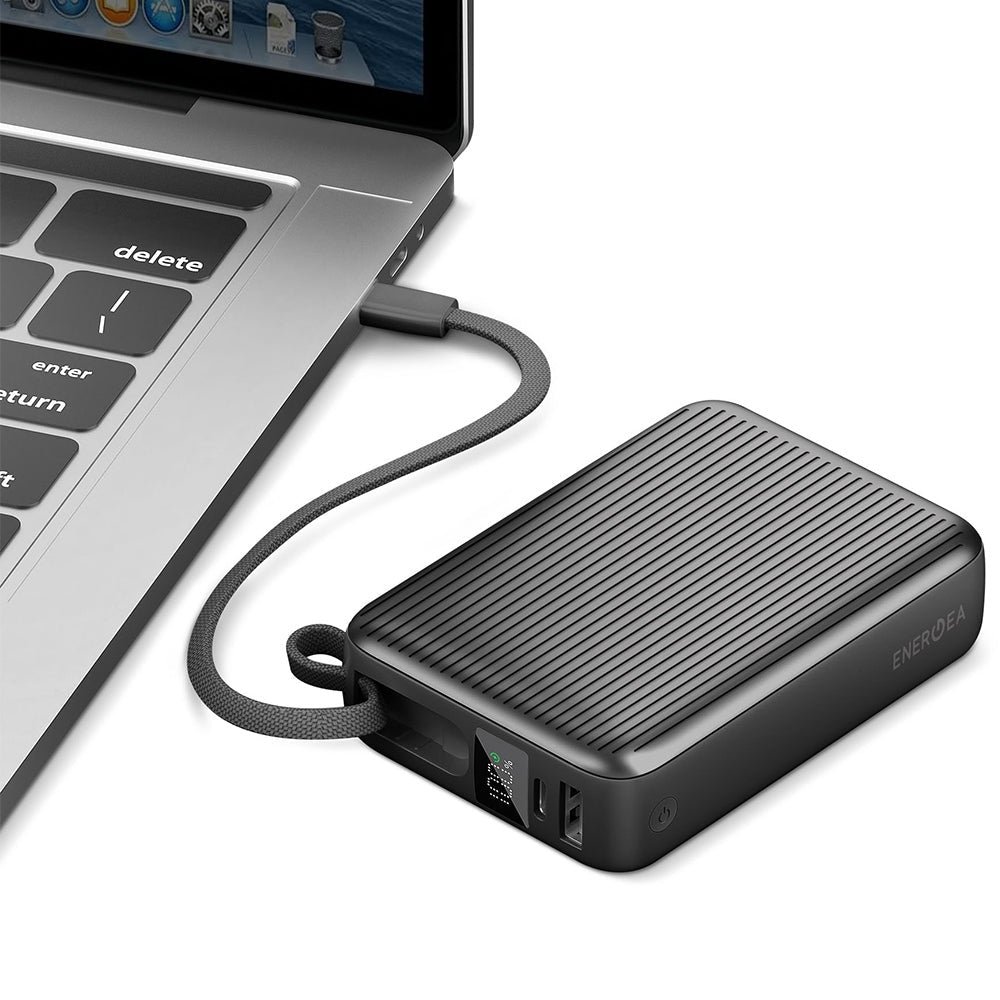 Energea PowerBank 20.000mAh με 1 Θύρα USB - C και 1 Θύρα USB και Ενσωματωμένο Καλώδιο Type - C - Integra Ultra 45 PD45W - Grey