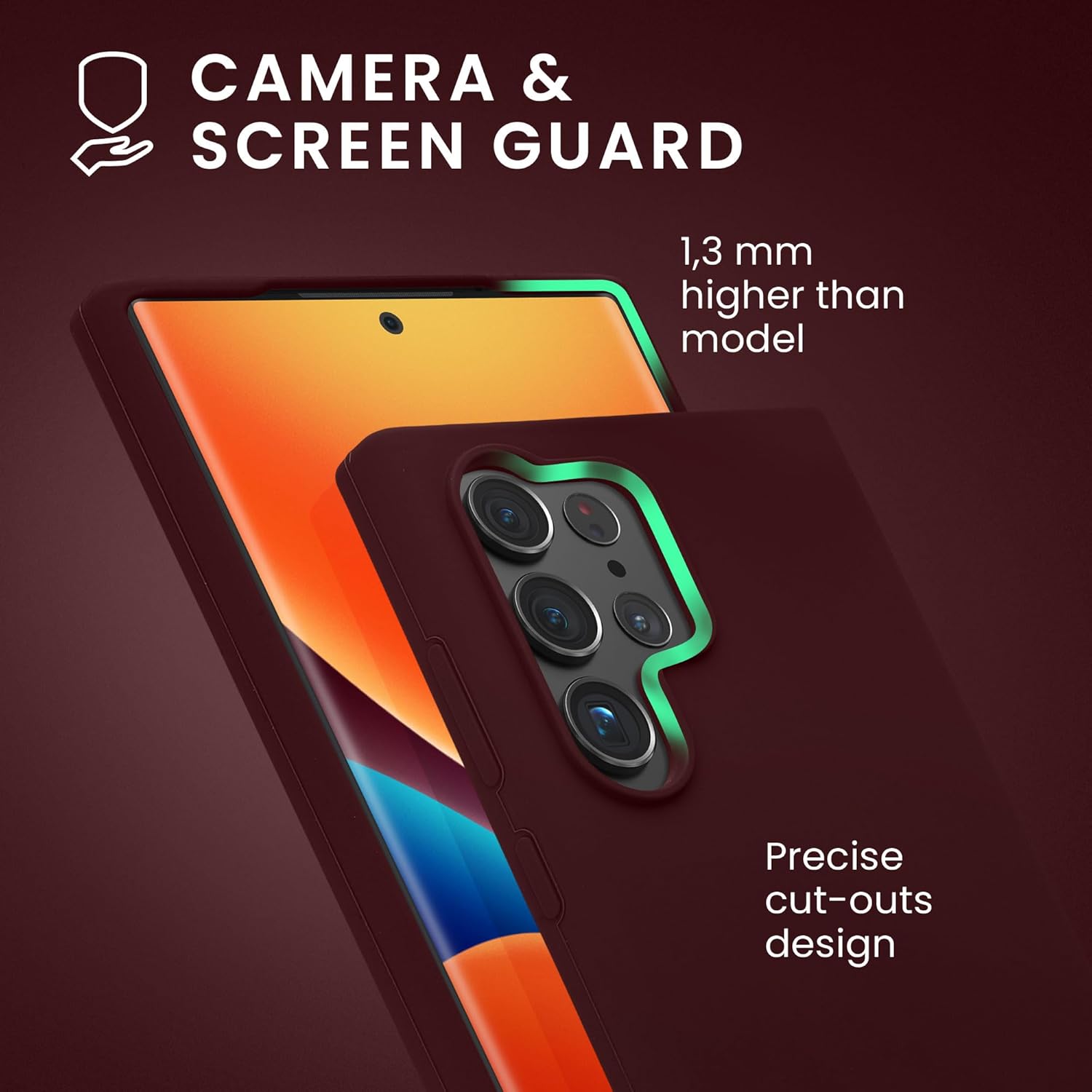 KW Samsung Galaxy S24 Ultra Θήκη Σιλικόνης Rubberized TPU - Bordeaux