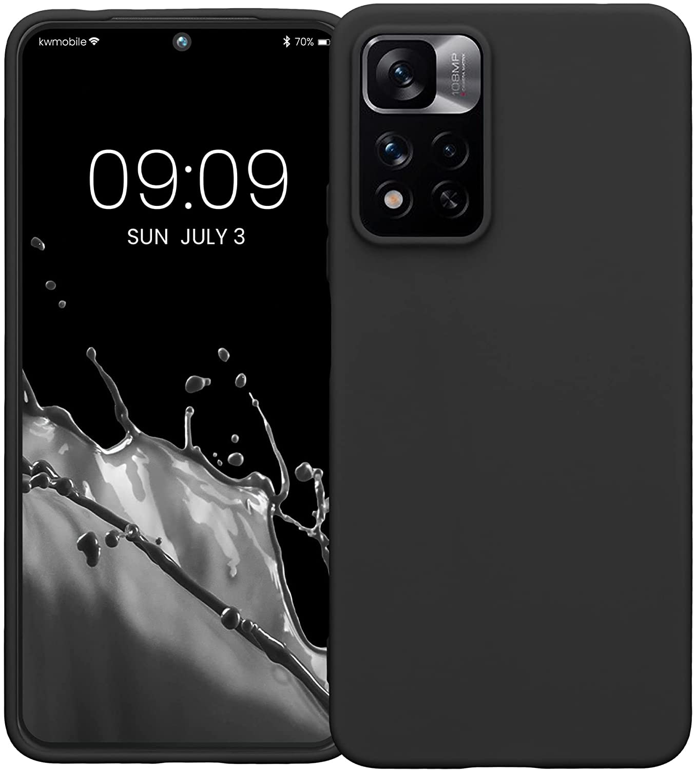 KW Xiaomi Redmi Note 11 Pro+ 5G Θήκη Σιλικόνης TPU - Matte Black - 58095.47