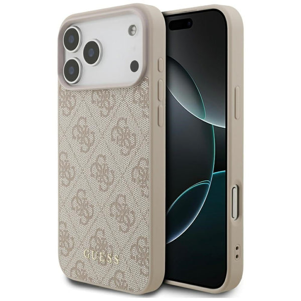 Guess iPhone 17 Pro Max - 4G Classic - Σκληρή Θήκη με Πλαίσιο Σιλικόνης και Επένδυση Συνθετικού Δέρματος - Pink - GUHCP17XG4GFPI
