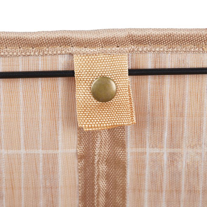 Relaxdays Καλάθι Αποθήκευσης από Bamboo - Light Brown / Creme / Black - 4052025901196