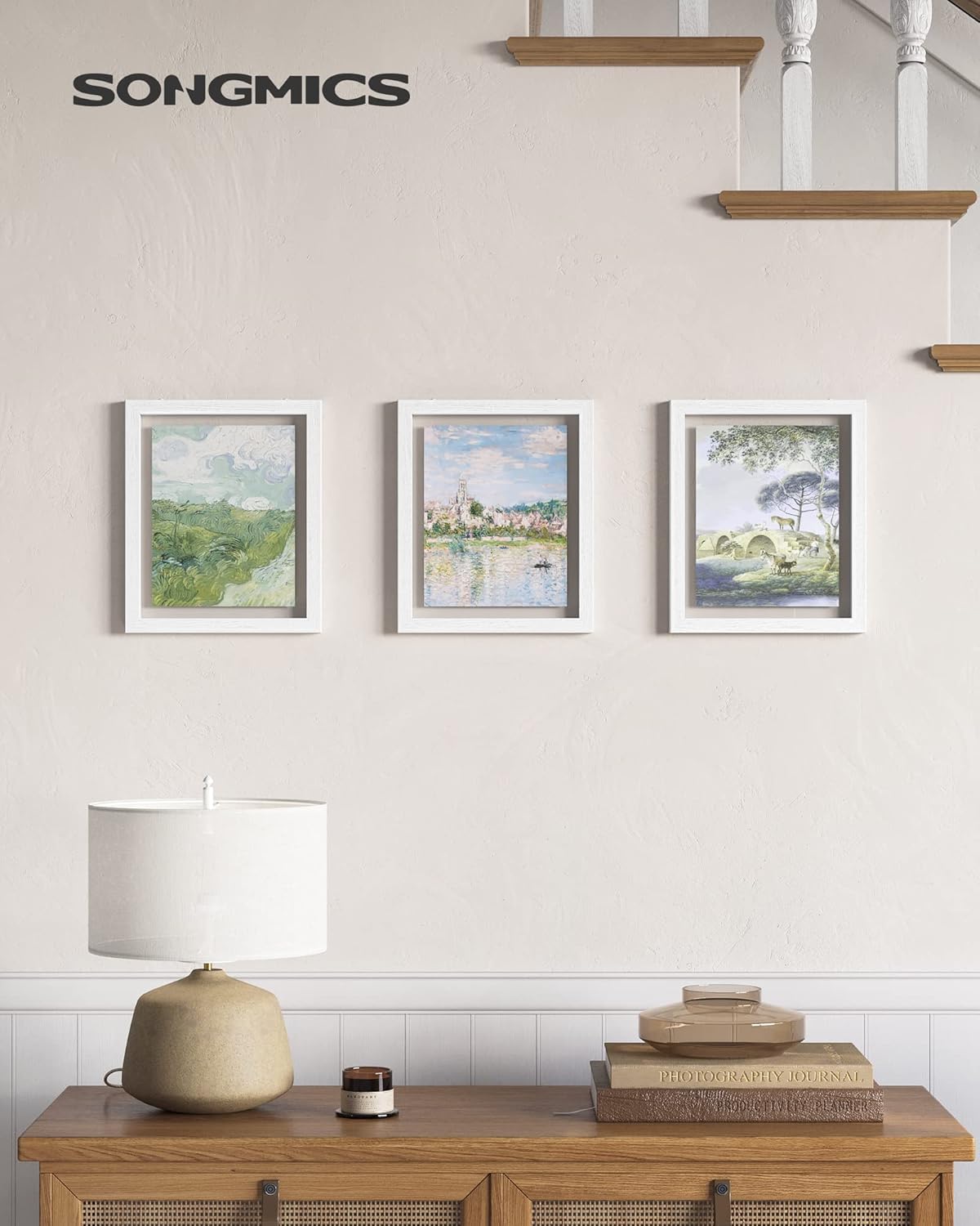 Songmics Σετ με 3 Κορνίζες - 32 x 27 cm - White - RPF380W01